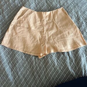 Salmon Pink ASOS Linen Shorts
